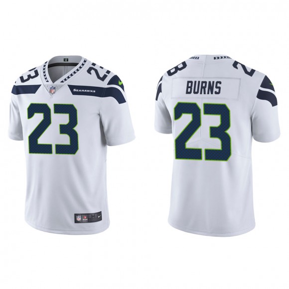 Artie Burns Seahawks White Vapor Limited Jersey