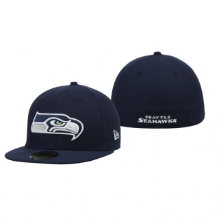Seattle Seahawks College Navy Omaha 59FIFTY Fitted Hat