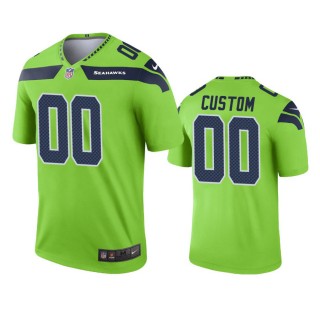 Seattle Seahawks Custom Neon Green Legend Jersey