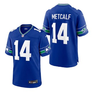 Seattle Seahawks DK Metcalf Royal Throwback Player Game Jersey