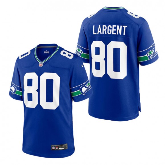 Seattle Seahawks Steve Largent Royal Throwback Retired Player Game Jersey