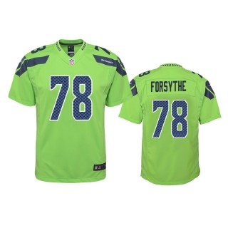 Seattle Seahawks Stone Forsythe Green Color Rush Game Jersey