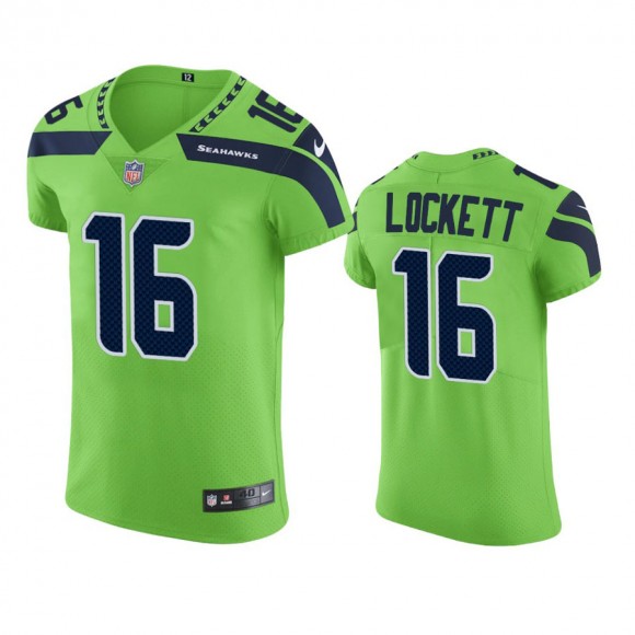 Seattle Seahawks Tyler Lockett Neon Green Vapor Elite Jersey - Men's