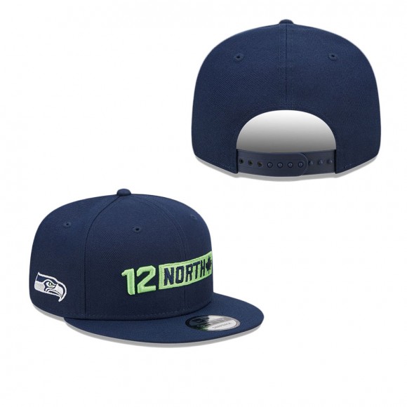 Men's Seattle Seahawks College Navy 12 North Collection Snapback Hat