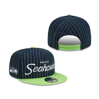 Seattle Seahawks Pinstripe 9FIFTY Snapback Hat