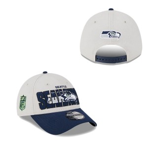 Men's Seattle Seahawks Stone Navy 2023 NFL Draft 9FORTY Adjustable Hat