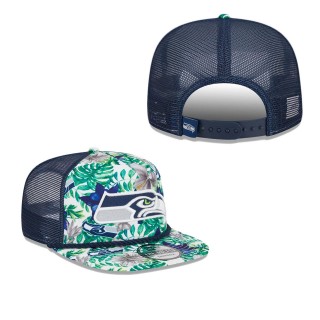 Seattle Seahawks White Botanical 9FIFTY Snapback Hat