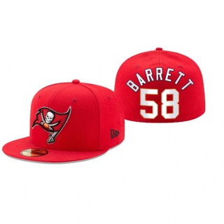 Tampa Bay Buccaneers Shaquil Barrett Red Omaha 59FIFTY Fitted Hat