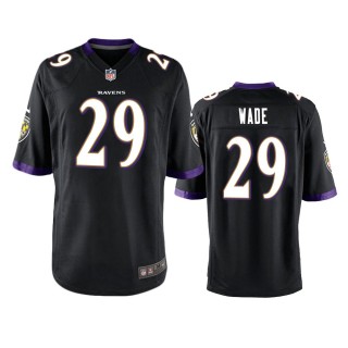 Baltimore Ravens Shaun Wade Black Game Jersey
