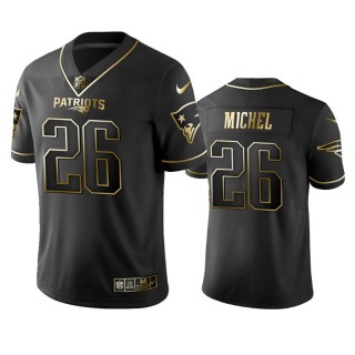 NFL 100 Commercial Sony Michel New England Patriots Black Golden Edition Vapor Untouchable Limited Jersey - Men's