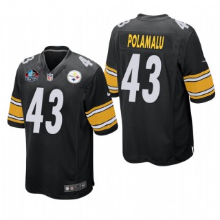 Troy Polamalu #43 Steelers Black NFL Hall of Fame Class of 2020 Game Jersey