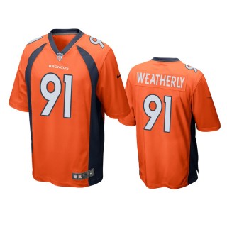 Broncos Stephen Weatherly Orange Game Jersey