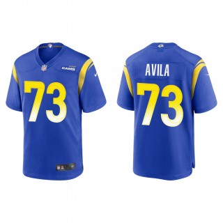 Steve Avila Royal 2023 NFL Draft Game Jersey