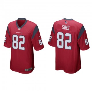 Steven Sims Red Game Jersey