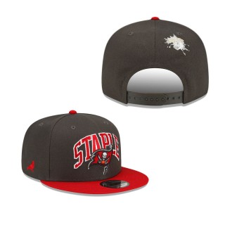 Men's Tampa Bay Buccaneers Pewter Red NFL x Staple Collection 9FIFTY Snapback Adjustable Hat