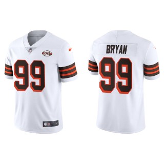 Men's Cleveland Browns Taven Bryan White 1946 Collection Limited Jersey