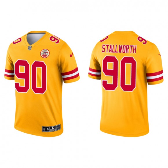 Men's Kansas City Chiefs Taylor Stallworth Yellow Inverted Legend Jersey