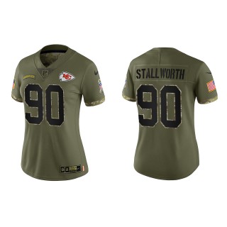 Taylor Stallworth Women's Kansas City Chiefs Olive 2022 Salute To Service Limited Jersey