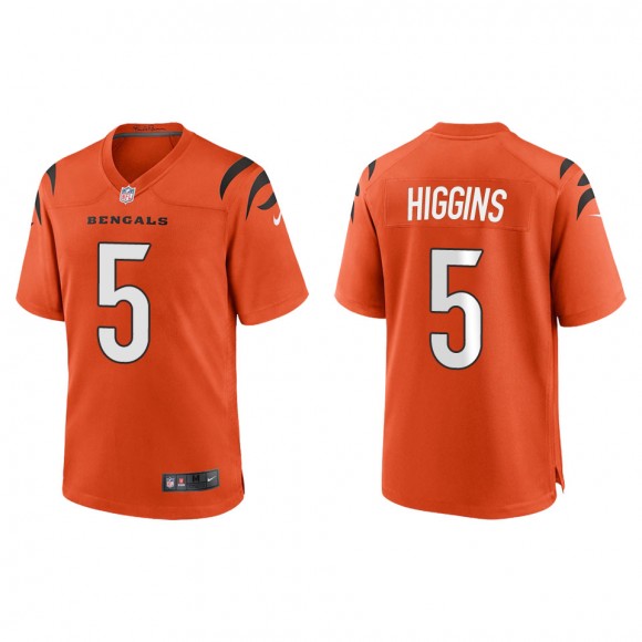 Men's Cincinnati Bengals Tee Higgins Orange Game Jersey