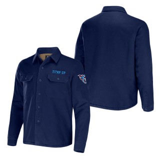 Men's Tennessee Titans NFL x Darius Rucker Collection by Fanatics Navy Canvas Button-Up Shirt Jacket