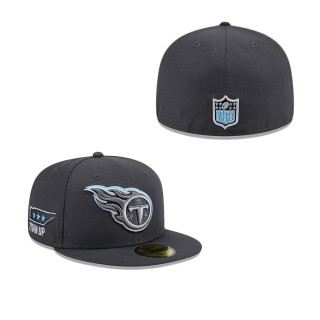Tennessee Titans Graphite Official 2024 NFL Draft On Stage 59FIFTY Fitted Hat