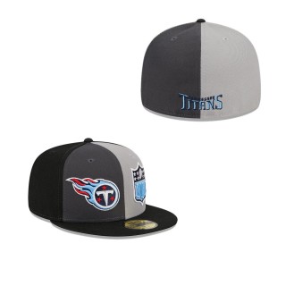 Titans Gray Black 2023 Sideline 59FIFTY Fitted Hat