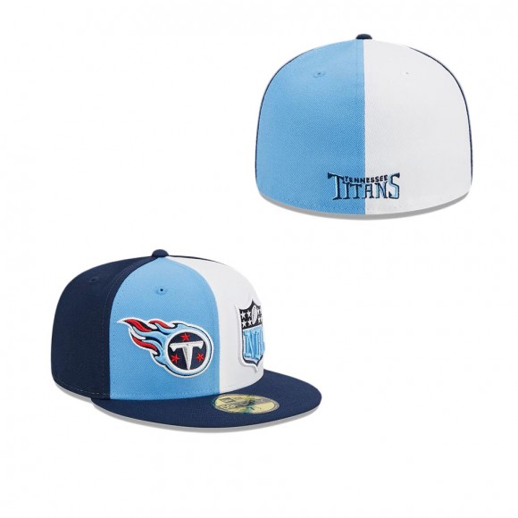 Titans Light Blue Navy 2023 Sideline 59FIFTY Fitted Hat