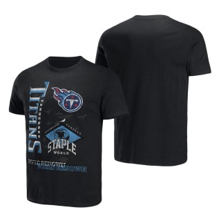 Men's Tennessee Titans NFL x Staple Black World Renowned T-Shirt