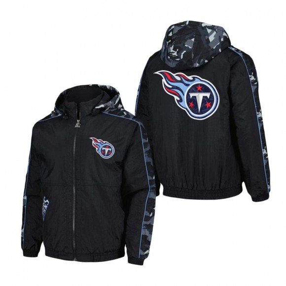 Tennessee Titans Starter Black Thursday Night Gridiron Full-Zip Hoodie