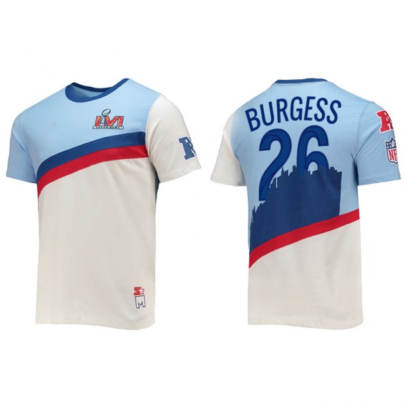 Terrell Burgess Rams White Super Bowl LVI T-Shirt