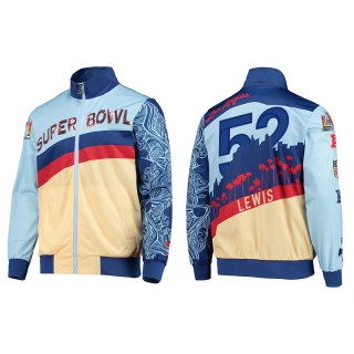 Terrell Lewis Rams Blue Cream Super Bowl LVI Jacket