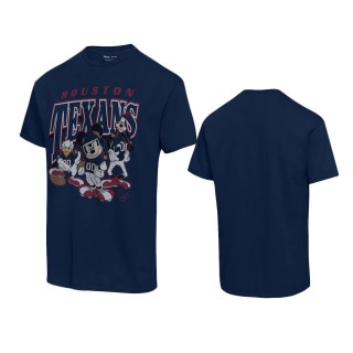 Houston Texans Navy Disney Mickey Huddle T-Shirt