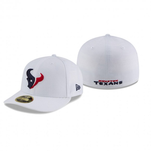 Houston Texans White Omaha Low Profile 59FIFTY Hat