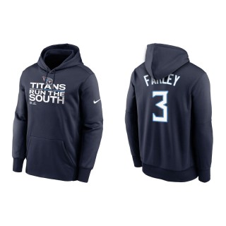 Men's Titans Caleb Farley Navy 2021 AFC South Division Champions Trophy Hoodie