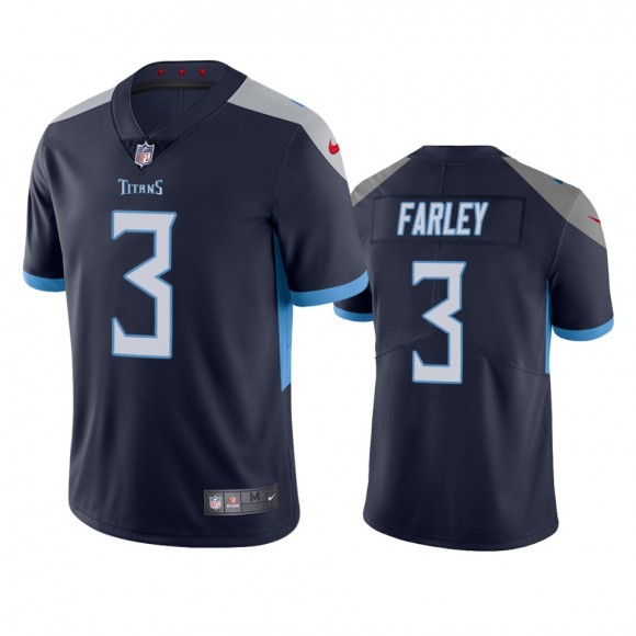 Tennessee Titans Caleb Farley Navy 2021 NFL Draft Vapor Limited Jersey