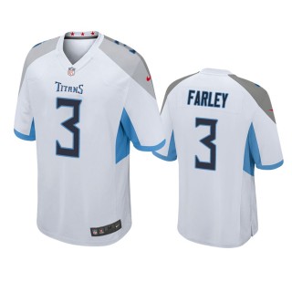 Tennessee Titans Caleb Farley White 2021 NFL Draft Game Jersey