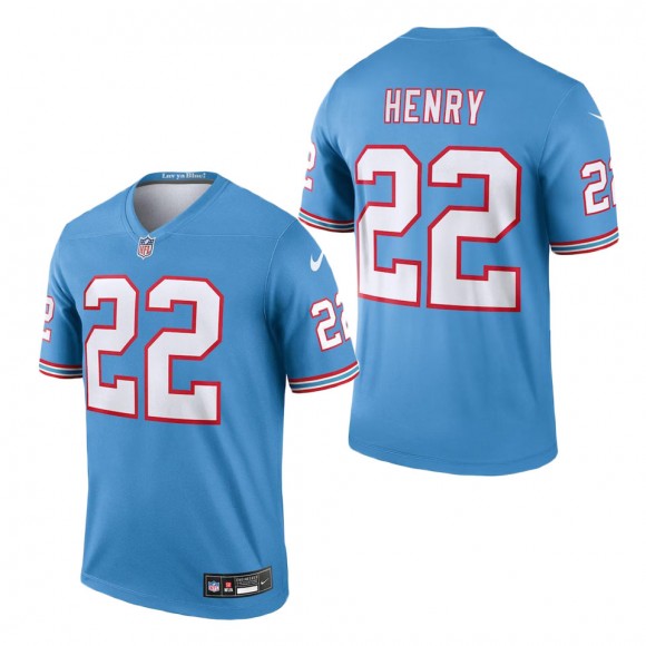 Tennessee Titans Derrick Henry Light Blue Oilers Throwback Legend Player Jersey