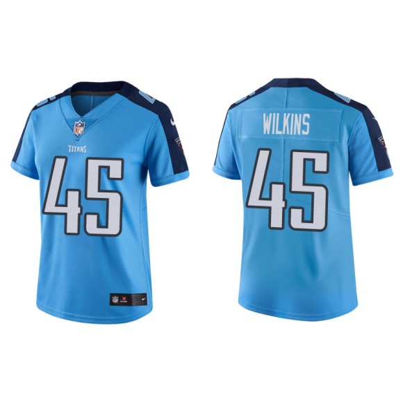 Women's Titans Jordan Wilkins Light Blue Vapor Limited Jersey