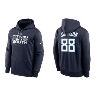 Men's Titans Marcus Johnson Navy 2021 AFC South Division Champions Trophy Hoodie