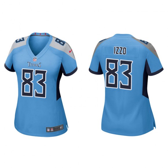 Women's Titans Ryan Izzo Light Blue Game Jersey