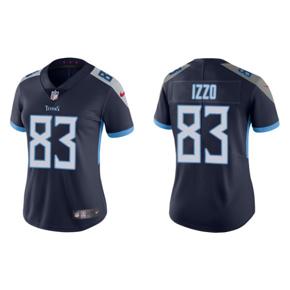 Women's Titans Ryan Izzo Navy Vapor Limited Jersey