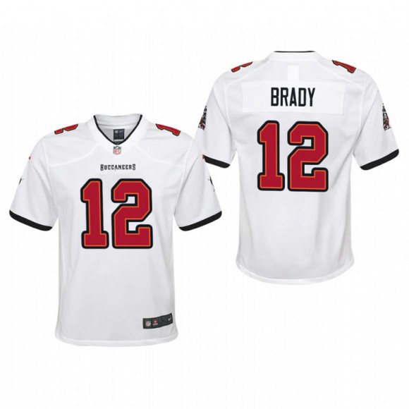 Youth Tampa Bay Buccaneers Tom Brady Game Jersey - White