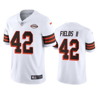 Cleveland Browns Tony Fields II White 1946 Collection Alternate Vapor Limited Jersey - Men's