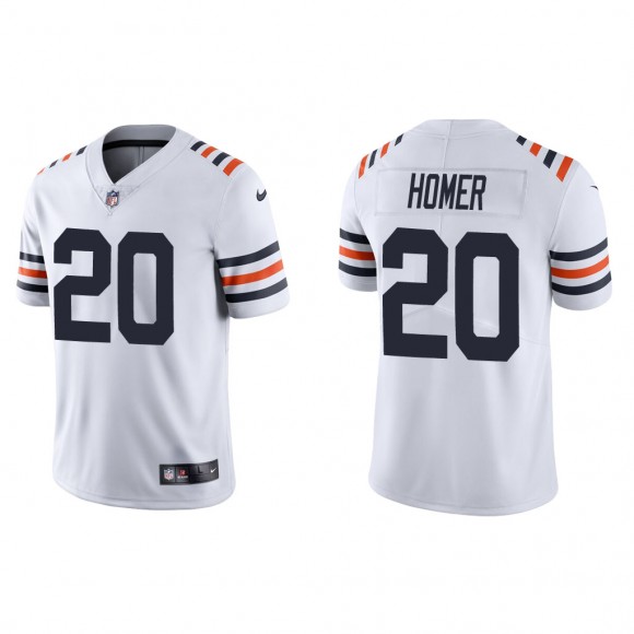 Travis Homer White Classic Limited Jersey