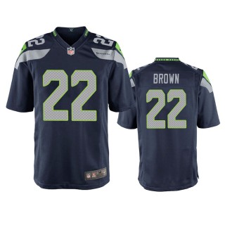 Seattle Seahawks Tre Brown College Navy Game Jersey