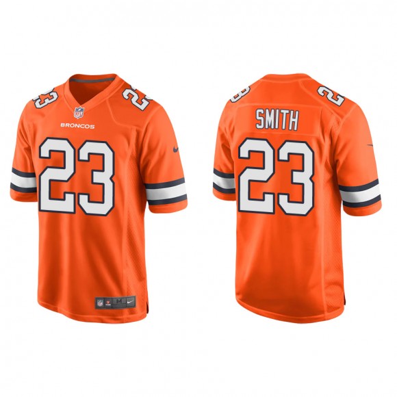 Broncos Tremon Smith Orange Alternate Game Jersey