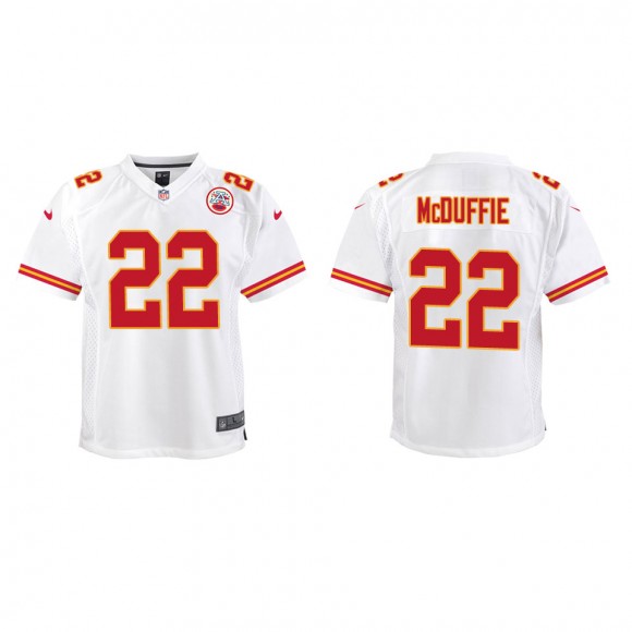 Youth Chiefs Trent McDuffie White Game Jersey