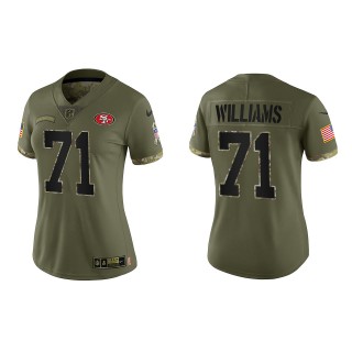 Trent Williams Women's San Francisco 49ers Olive 2022 Salute To Service Limited Jersey