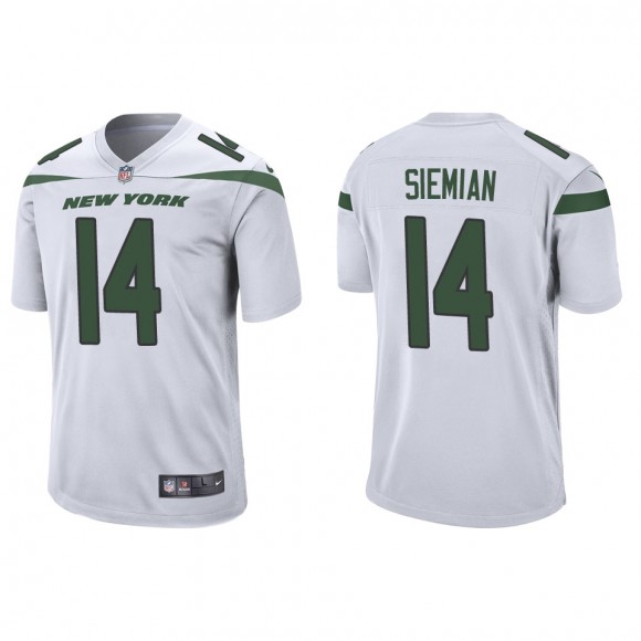 Jets Trevor Siemian White Game Jersey