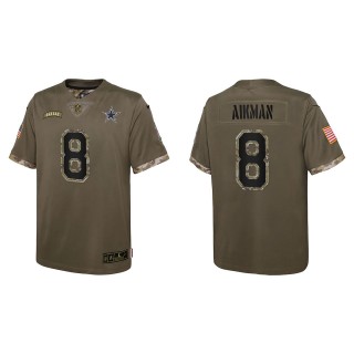 Troy Aikman Youth Dallas Cowboys Olive 2022 Salute To Service Limited Jersey